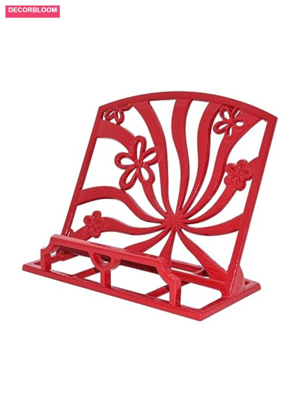 Cast Iron Cookbook Stand Vintage Farmhouse Recipe Book Holder Kitchen Counter